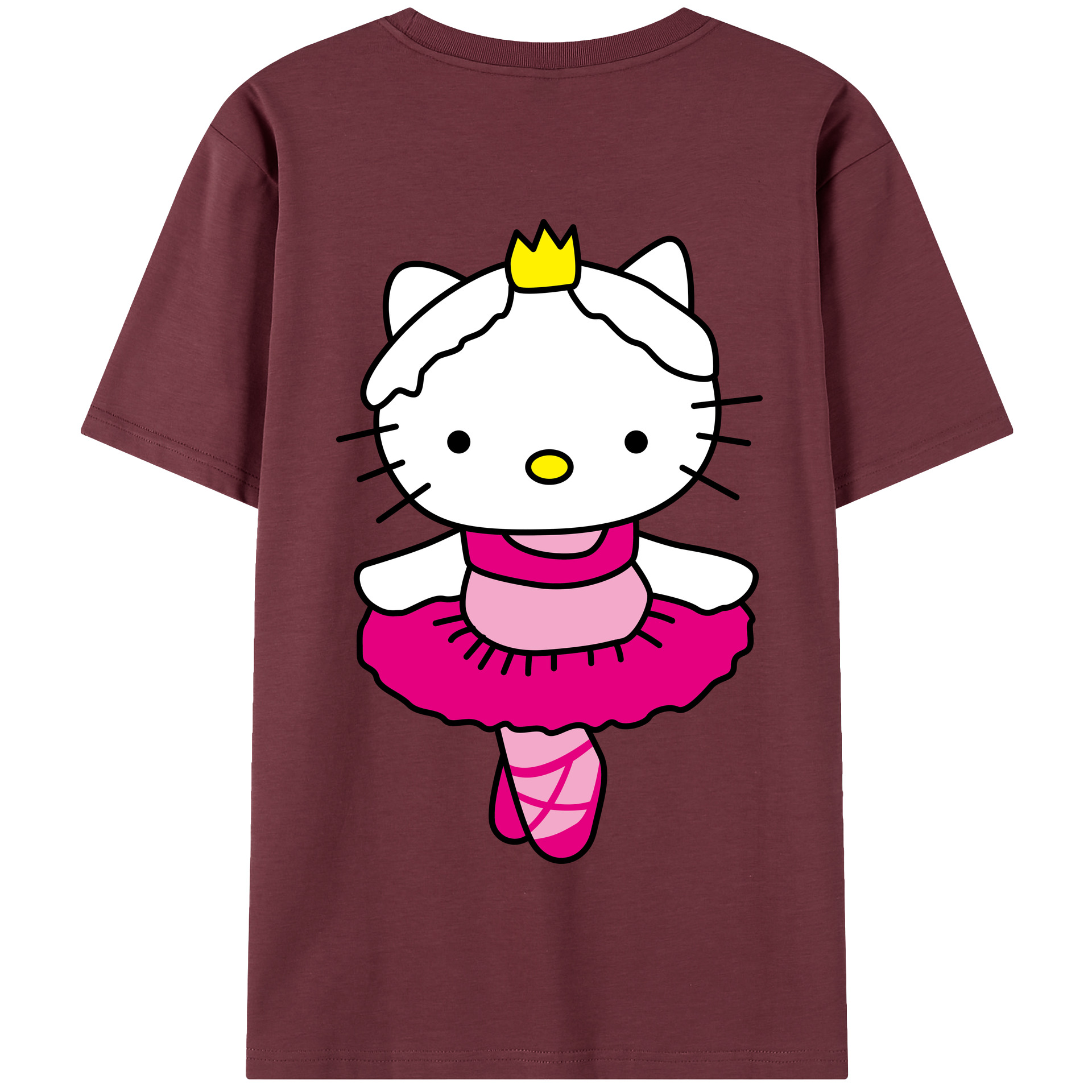 （画像用） Hello Kitty ハローキティ 綿100％半袖Tシャツ（背面プリント）
